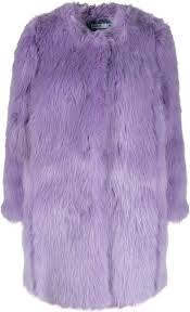 Purple Faux Fur Coat Style