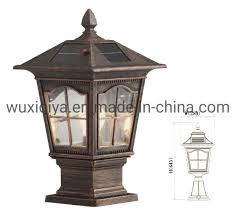 china solar light outdoor garden pillar