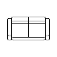 sofa two sections top view line icon