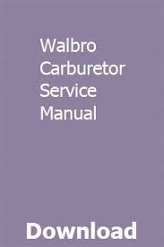 Walbro Carburetor Service Manual Poonspoppores Bicycle