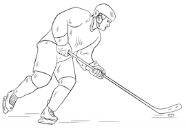 Hockey Player Coloring Page Free Printable Coloring Pages