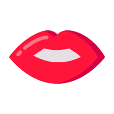 free lips icon in flat style