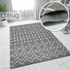 cotton rug grey diamond berber