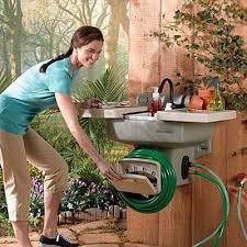 this garden hose sink makes an instant