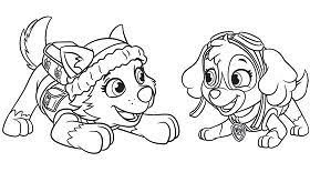 Skye paw patrol coloring pages coloring pages from paw patrol skye and everest coloring pages. Paw Patrol Everest Coloring Pages Cartoons Coloring Pages Coloring Pages For Kids And Adults