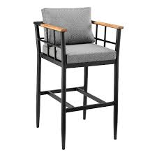 Bar Stool Aluminum Frame Gray