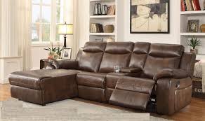 colombia recliner leather sectional