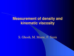 density and kinematic viscosity