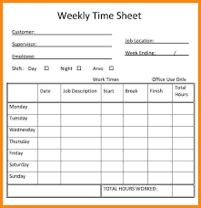 Printable Weekly Time Card Template Bi Excel Free Download