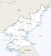 vector map of north korea political