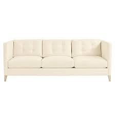 finley beige linen tufted back sofa