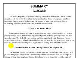 poem daffodils summary