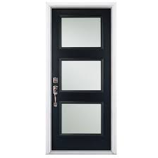 Double Bore Black Steel Entrance Door