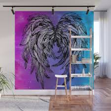 galaxy angel wings wall mural by mad