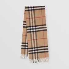 The Classic Check Cashmere Scarf In Archive Beige Burberry United Kingdom