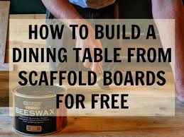 dining table from scaffold boards
