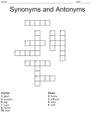 synonyms and antonyms crossword wordmint