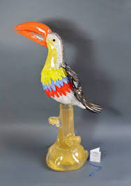 Murano Glass Birds Multicolour Tucan
