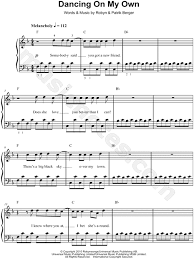 There isn't a video lesson for this song. Calum Scott Dancing On My Own Tiesto Remix Sheet Music Easy Piano In F Major Download Print Sku Mn0169564