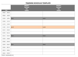 training schedule template the