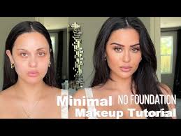 minimal no foundation makeup tutorial l