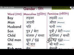 Learn Hindi Lesson 45 Gender Youtube