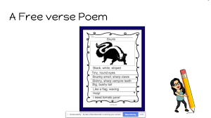 exles of free verse poems for kids
