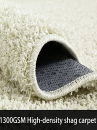 fluffy area rug modern solid plush