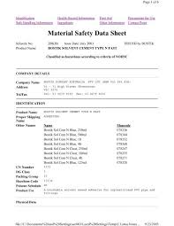 Safety Data Sheet Plumbers Supplies