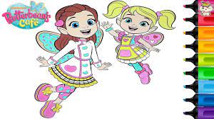 A selection of beautiful free coloring pages about fairies from the animated series butterbean's cafe. Butterbean S Cafe Coloring Book Pages Cricket Nick Jr Sisters Rainbow Splash Youtube