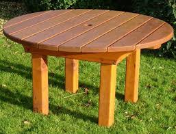 Heavy Round Wooden Garden Table At Tony