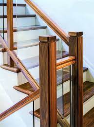Walnut Glass Stairway Staircase