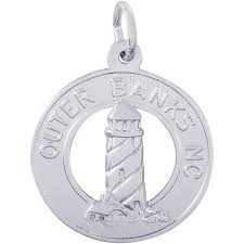outer banks lighthouse charm silver