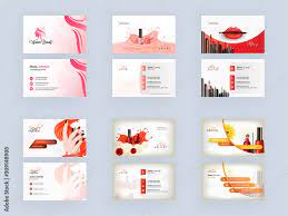 business card or visiting card set