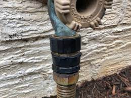 remove garden hose from outdoor faucet