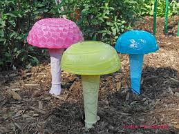 Diy Garden Mushrooms From Thrift