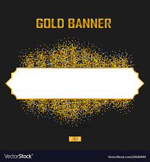 gold banner on black background royalty
