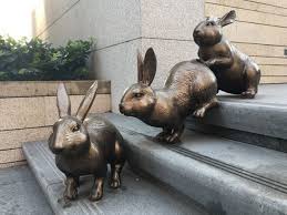 Outdoor Garden Rabbit Statues For