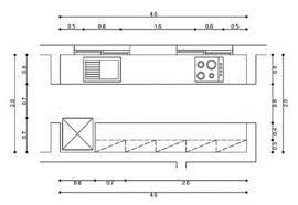 the galley kitchen plan with standard