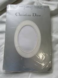 Christian Dior Panty Hose Control Top White Size 3 Vintage