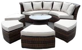 round wicker patio furniture set review