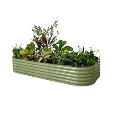 Olive Green Metal Raised Garden Bed Kit