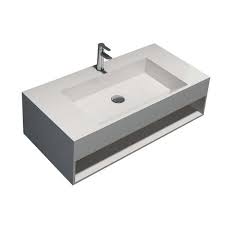 Wall Hung Basin White Solid Surface