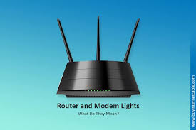 router and modem lights what do they