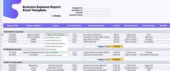 expense report in excel