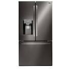 36-inch W 22 cu. ft. French Door Smart Refrigerator with Wi-Fi in Black Stainless Steel, Counter-Depth LFXC22526D LG