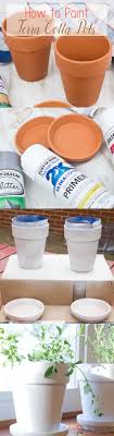 paint terra cotta pots with spray paint