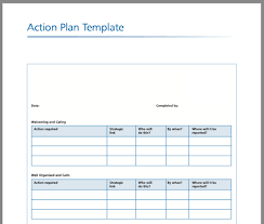 action plan templates in up excel