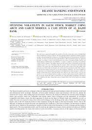 pdf studying volatility in saudi stock
