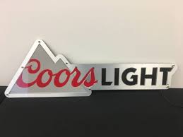 Coors Light Beer Lighted Sign 39 X 14 Beer Neon S Mirrors Signs Sports Memorabilia Autographed Items Mn Twins Vikings Wild Hall Of Famers